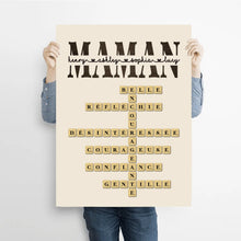 Charger l'image dans la galerie, Mots croisé Poster personnalisée, cadeau pour Famille, maman, fête des mères, anniversaire, pourquoi nous t'aimons