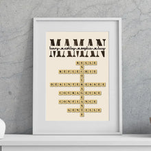 Charger l'image dans la galerie, Mots croisé Poster personnalisée, cadeau pour Famille, maman, fête des mères, anniversaire, pourquoi nous t'aimons
