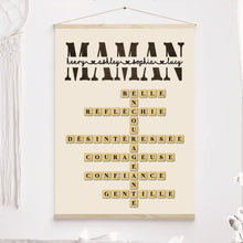 Charger l'image dans la galerie, Mots croisé Poster personnalisée, cadeau pour Famille, maman, fête des mères, anniversaire, pourquoi nous t'aimons