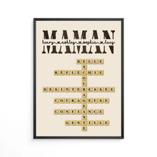 Charger l'image dans la galerie, Mots croisé Toile personnalisée, cadeau pour Famille, maman, fête des mères, anniversaire, pourquoi nous t'aimons