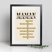 Charger l'image dans la galerie, Mots croisé Toile personnalisée, cadeau pour Famille, maman, fête des mères, anniversaire, pourquoi nous t'aimons