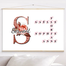 Charger l'image dans la galerie, Mots croisés Bloc Acrylique personnalisé, Saint-Valentin Cadeaux pour couple, Épouse et mari, Famillie Alphabet Noms