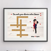 Charger l'image dans la galerie, Mots croisés Bloc Acrylique personnalisé, Saint-Valentin Cadeaux pour couple, Mots pour décrire notre amour