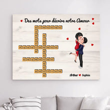 Charger l'image dans la galerie, Mots croisés Bloc Acrylique personnalisé, Saint-Valentin Cadeaux pour couple, Mots pour décrire notre amour