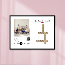 Charger l'image dans la galerie, Bloc Acrylique Recherche de chansons avec code QR personnalisée, Saint-Valentin Cadeau couple, famillie nom