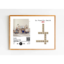 Charger l'image dans la galerie, Bloc Acrylique Recherche de chansons avec code QR personnalisée, Saint-Valentin Cadeau couple, famillie nom
