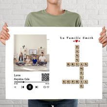 Charger l'image dans la galerie, Bloc Acrylique Recherche de chansons avec code QR personnalisée, Saint-Valentin Cadeau couple, famillie nom