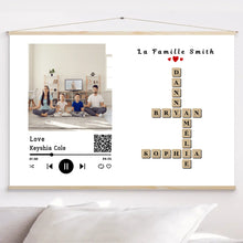 Charger l'image dans la galerie, Bloc Acrylique Recherche de chansons avec code QR personnalisée, Saint-Valentin Cadeau couple, famillie nom