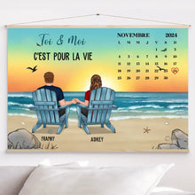 Charger l'image dans la galerie, Date d'anniversaire Toile personnalisé, Saint-Valentin Cadeaux pour couple, Épouse et mari, Toi & Moi C'est pour la vie