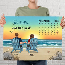 Charger l'image dans la galerie, Date d'anniversaire Toile personnalisé, Saint-Valentin Cadeaux pour couple, Épouse et mari, Toi & Moi C'est pour la vie