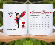 Charger l'image dans la galerie, Date d'anniversaire Mug Baiser personnalisé, Saint-Valentin Cadeaux pour couple, Épouse et mari, Ensemble Depuis