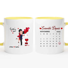 Charger l'image dans la galerie, Date d'anniversaire Mug Baiser personnalisé, Saint-Valentin Cadeaux pour couple, Épouse et mari, Ensemble Depuis