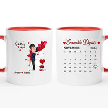 Charger l'image dans la galerie, Date d'anniversaire Mug Baiser personnalisé, Saint-Valentin Cadeaux pour couple, Épouse et mari, Ensemble Depuis