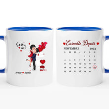Charger l'image dans la galerie, Date d'anniversaire Mug Baiser personnalisé, Saint-Valentin Cadeaux pour couple, Épouse et mari, Ensemble Depuis