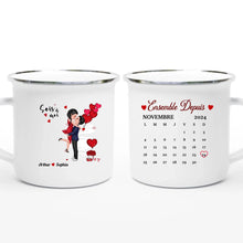 Charger l'image dans la galerie, Date d'anniversaire Mug Baiser personnalisé, Saint-Valentin Cadeaux pour couple, Épouse et mari, Ensemble Depuis