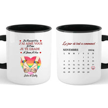 Charger l'image dans la galerie, Date d'anniversaire Mug Calendrier personnalisé, Saint-Valentin Cadeaux pour couple, LGBT, Couple main dans la main