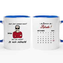 Charger l'image dans la galerie, Date d'anniversaire Mug Calendrier personnalisé, fête des pères Cadeaux pour Papa, Je suis retraité, Bonne retraite
