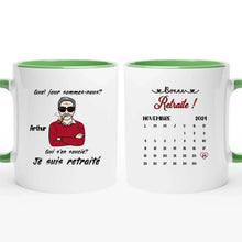 Charger l'image dans la galerie, Date d'anniversaire Mug Calendrier personnalisé, fête des pères Cadeaux pour Papa, Je suis retraité, Bonne retraite