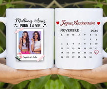 Charger l'image dans la galerie, Date d'anniversaire Mug Photo Calendrier personnalisé, Anniversaire Cadeaux pour sœur, Meilleures Amies Pour Toujours