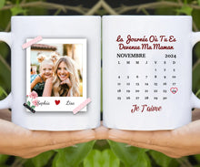 Charger l'image dans la galerie, Date d'anniversaire Mug Photo personnalisé, Fête des mères Cadeaux pour maman, La Journée Où Tu Es Devenue Ma Maman