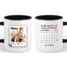 Charger l'image dans la galerie, Date d'anniversaire Mug Photo personnalisé, Fête des mères Cadeaux pour maman, La Journée Où Tu Es Devenue Ma Maman