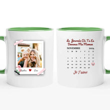 Charger l'image dans la galerie, Date d'anniversaire Mug Photo personnalisé, Fête des mères Cadeaux pour maman, La Journée Où Tu Es Devenue Ma Maman
