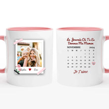 Charger l'image dans la galerie, Date d'anniversaire Mug Photo personnalisé, Fête des mères Cadeaux pour maman, La Journée Où Tu Es Devenue Ma Maman