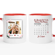 Charger l'image dans la galerie, Date d'anniversaire Mug Photo personnalisé, Fête des mères Cadeaux pour maman, La Journée Où Tu Es Devenue Ma Maman