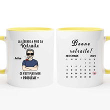 Charger l'image dans la galerie, Date d'anniversaire Mug Calendrier personnalisé, fête des pères Cadeaux pour Papa, La légende a pris sa retraite