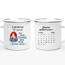 Charger l'image dans la galerie, Date d'anniversaire Calendrier Mug personnalisé, Anniversaire Cadeaux pour sœur, Meilleures Amies, Je suis une fille