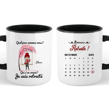 Charger l'image dans la galerie, Date d'anniversaire Mug Calendrier personnalisé, Fête des mères Cadeaux pour maman, Bonne retraite Je suis retraité