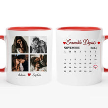 Charger l'image dans la galerie, Date d'anniversaire Mug Photo personnalisé, Saint-Valentin Cadeaux pour couple, Épouse et mari, Ensemble Depuis