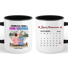Charger l'image dans la galerie, Date d'anniversaire Mug Calendrier personnalisé, Anniversaire Cadeaux pour sœur, Meilleures Amies Pour Toujours