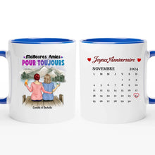Charger l'image dans la galerie, Date d'anniversaire Mug Calendrier personnalisé, Anniversaire Cadeaux pour sœur, Meilleures Amies Pour Toujours