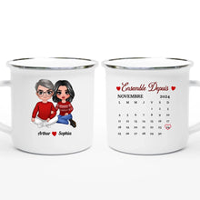 Charger l'image dans la galerie, Date d'anniversaire Mug personnalisé, Saint-Valentin Cadeaux pour couple, Épouse et mari, Ensemble Depuis