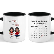 Charger l'image dans la galerie, Date d'anniversaire Mug Calendrier personnalisé, Fête des mères Cadeaux pour maman, Telle mère, telle fille