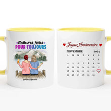 Charger l'image dans la galerie, Date d'anniversaire Mug Calendrier personnalisé, Anniversaire Cadeaux pour sœur, Meilleures Amies Pour Toujours
