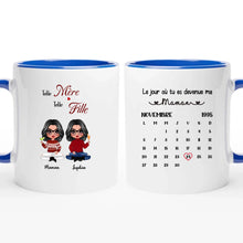 Charger l'image dans la galerie, Date d'anniversaire Mug Calendrier personnalisé, Fête des mères Cadeaux pour maman, Telle mère, telle fille