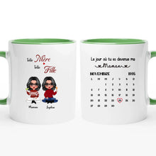 Charger l'image dans la galerie, Date d'anniversaire Mug Calendrier personnalisé, Fête des mères Cadeaux pour maman, Telle mère, telle fille