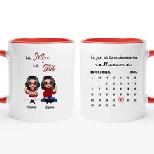 Charger l'image dans la galerie, Date d'anniversaire Mug Calendrier personnalisé, Fête des mères Cadeaux pour maman, Telle mère, telle fille