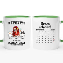 Charger l'image dans la galerie, Retraite T shirt personnalisé, Fête des mères Cadeaux, professionnelle maman Chat, Grand-mère, je ne suis pas à la retraite