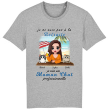 Charger l'image dans la galerie, Retraite T-shirt personnalisé, Fête des mères Cadeaux pour maman Chat, Plage, été, je ne suis pas à la retraite