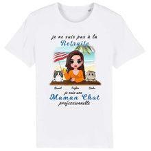Charger l'image dans la galerie, Retraite T-shirt personnalisé, Fête des mères Cadeaux pour maman Chat, Plage, été, je ne suis pas à la retraite