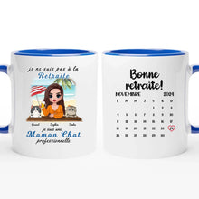 Charger l'image dans la galerie, Retraite T-shirt personnalisé, Fête des mères Cadeaux pour maman Chat, Plage, été, je ne suis pas à la retraite