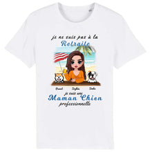 Charger l'image dans la galerie, Retraite T-shirt personnalisé, Fête des mères Cadeaux pour maman Chien, Plage, été, je ne suis pas à la retraite