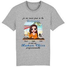 Charger l'image dans la galerie, Retraite T-shirt personnalisé, Fête des mères Cadeaux pour maman Chien, Plage, été, je ne suis pas à la retraite