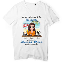Charger l'image dans la galerie, Retraite T-shirt personnalisé, Fête des mères Cadeaux pour maman Chien, Plage, été, je ne suis pas à la retraite