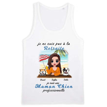 Charger l'image dans la galerie, Retraite T-shirt personnalisé, Fête des mères Cadeaux pour maman Chien, Plage, été, je ne suis pas à la retraite