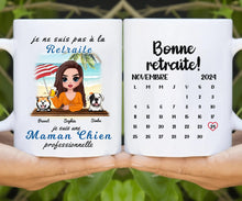Charger l'image dans la galerie, Retraite T-shirt personnalisé, Fête des mères Cadeaux pour maman Chien, Plage, été, je ne suis pas à la retraite