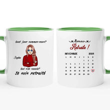 Charger l'image dans la galerie, Date d'anniversaire Mug Calendrier personnalisé, Fête des mères Cadeaux pour maman, Je suis retraité, Bonne retraite
